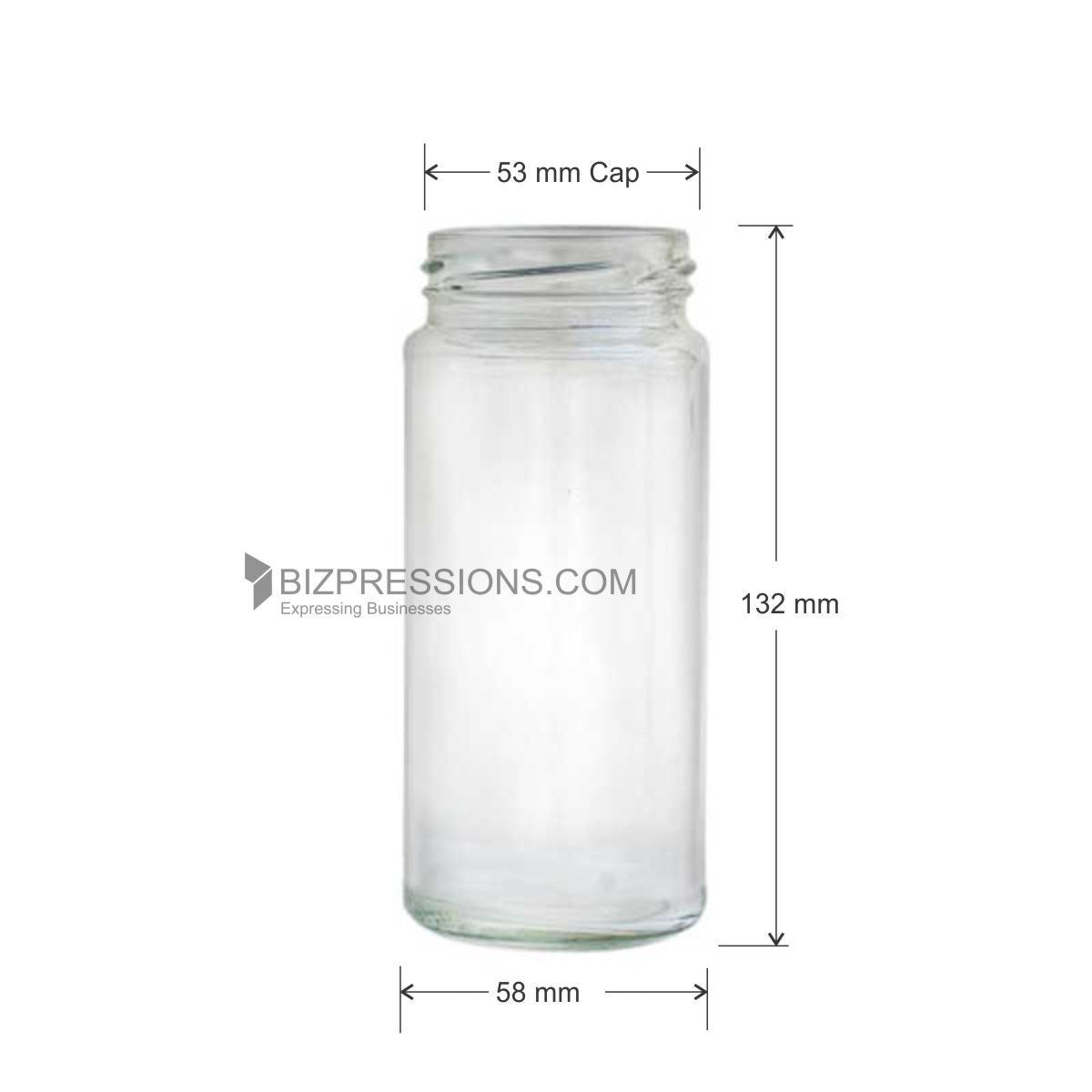 200ml Bamboo Glass Jar with 53mm Lug Cap