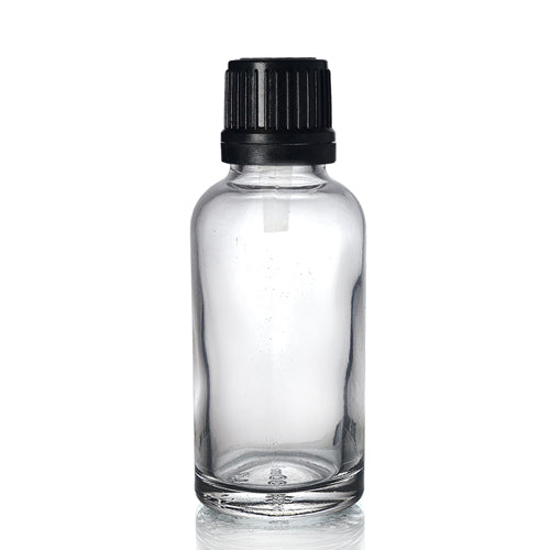 Glass Dropper Bottle with Inner Lid and Cap