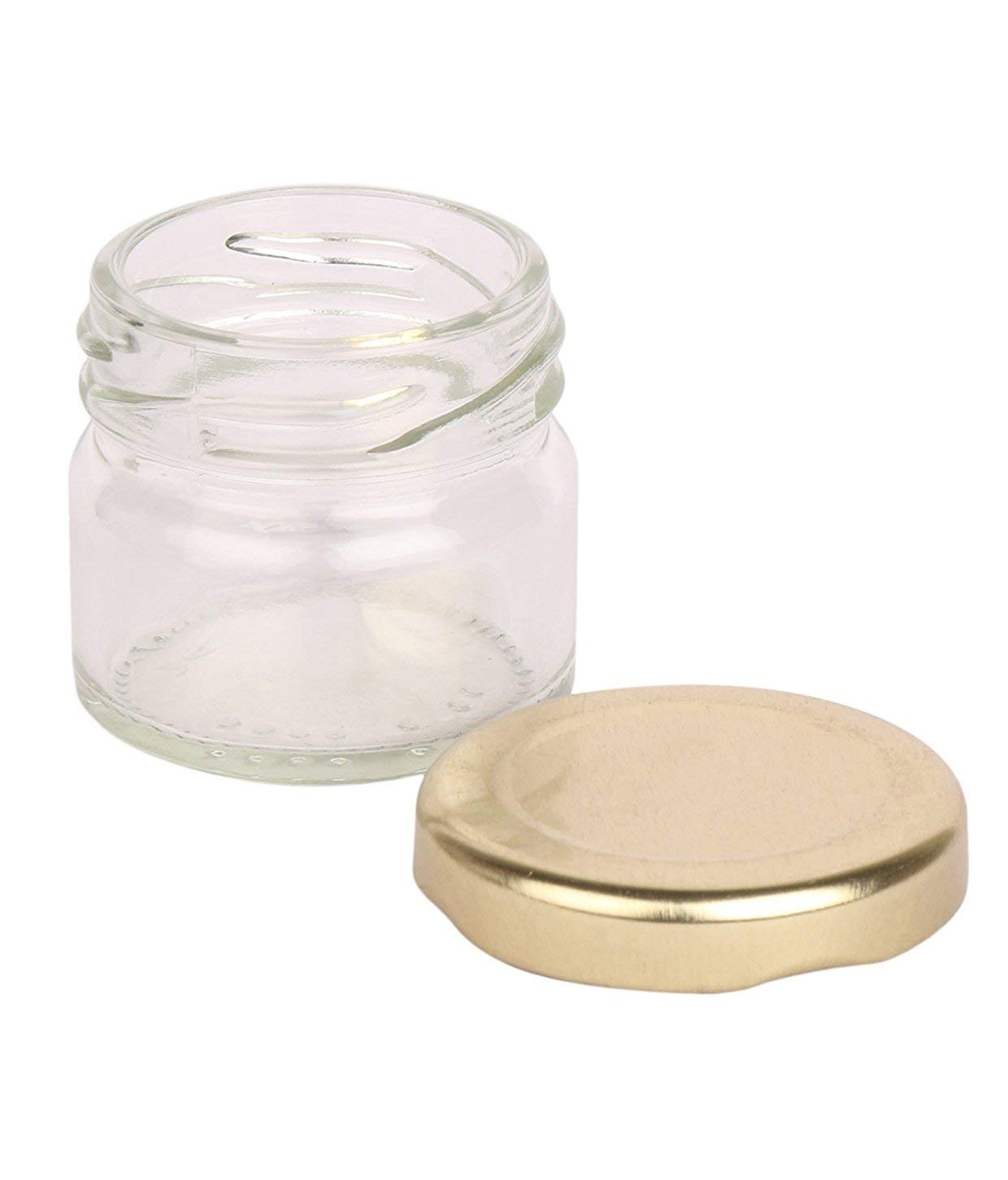 40ml Round Glass Jar with 43mm Golden Lug Cap