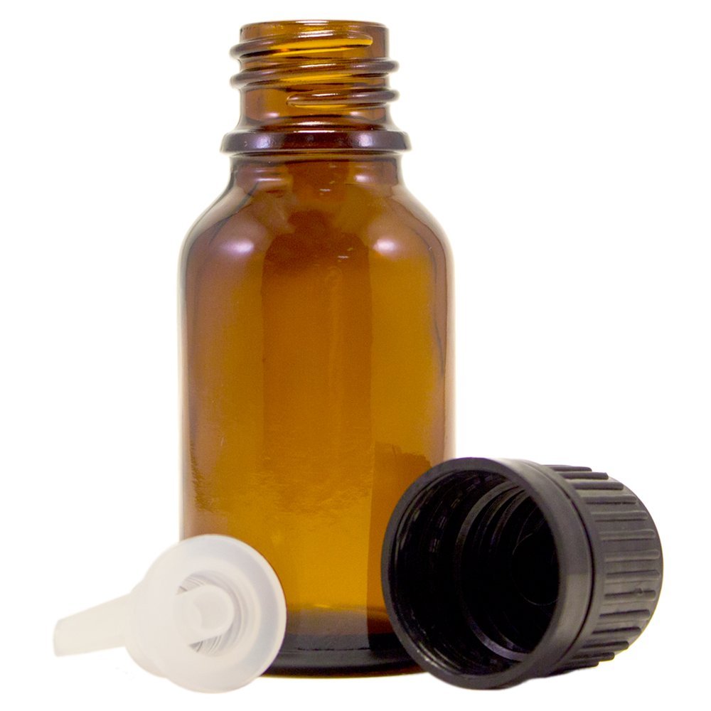 Glass Dropper Bottle with Inner Lid and Cap