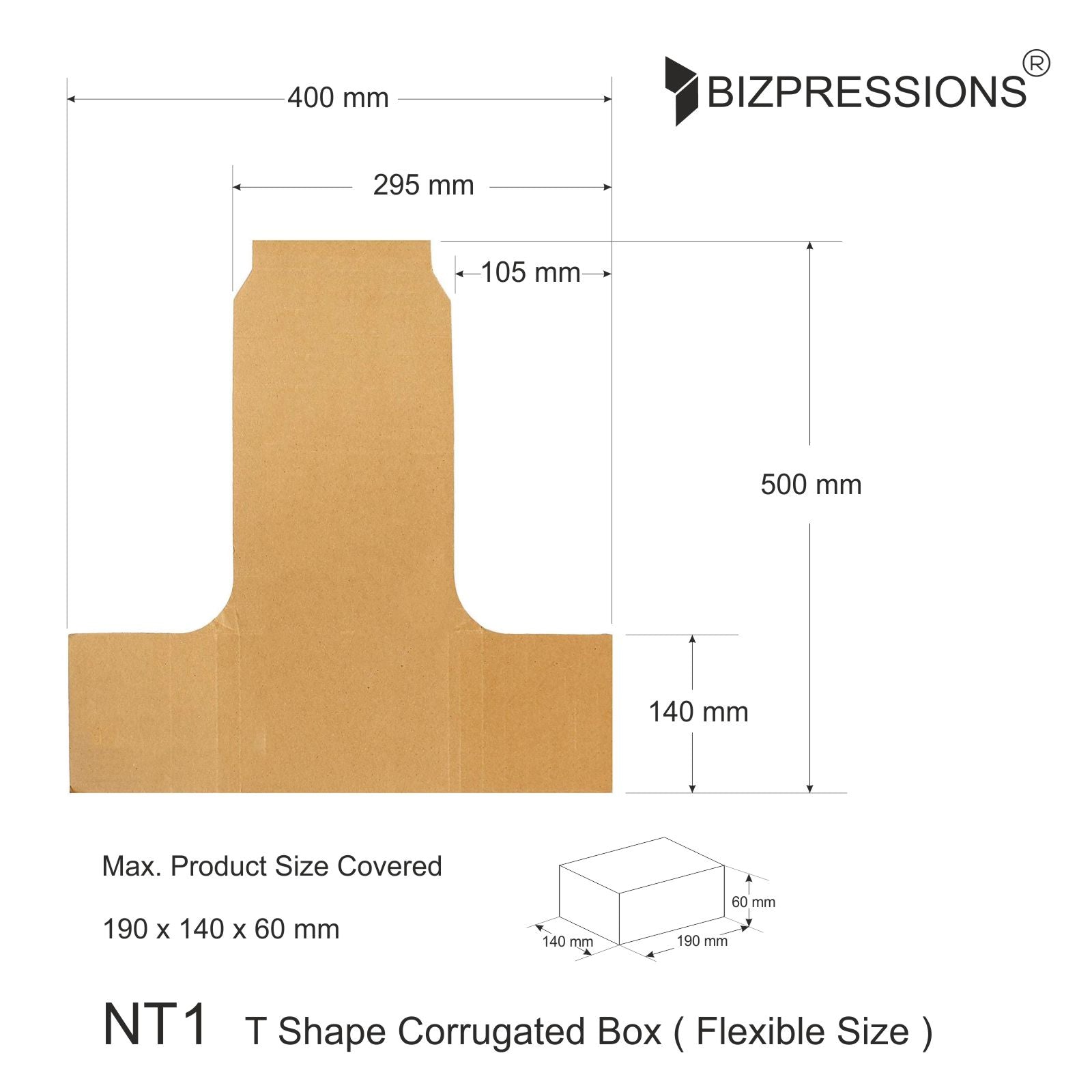 T Shape Folders for Shipping, Flexible Box