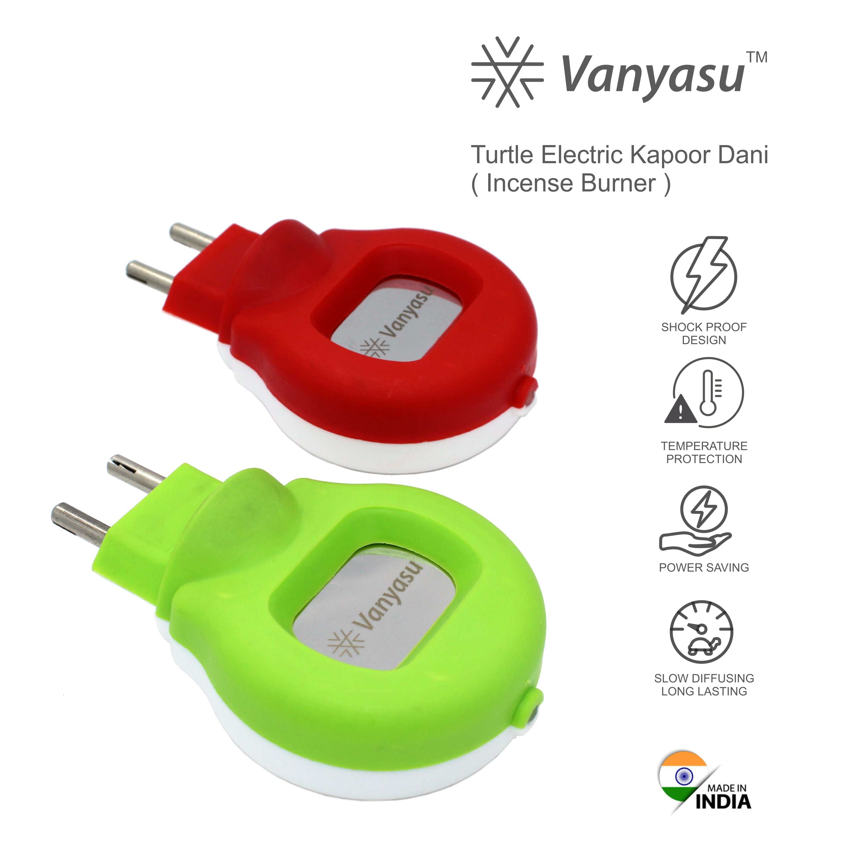 Vanyasu Electric Turtle Kapoor Dani (Incense Burner)