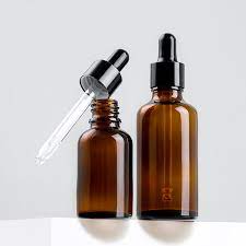 Glass Bottle with Inner lid, Cap and Dropper