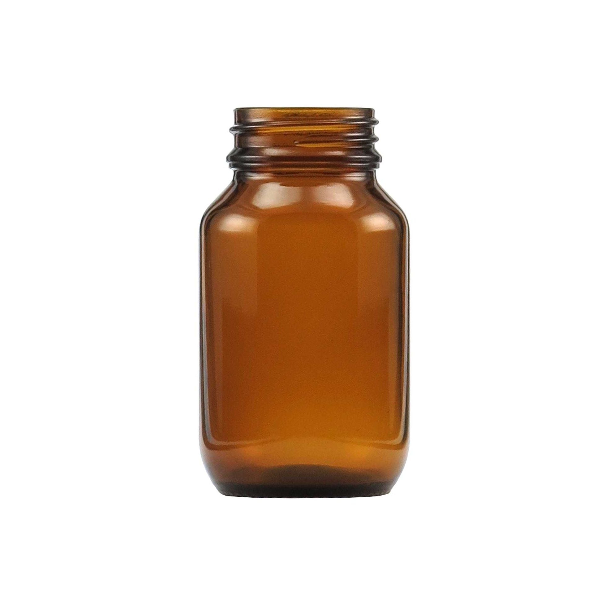 100ml Hajmola Glass Amber Bottle with Black Cap