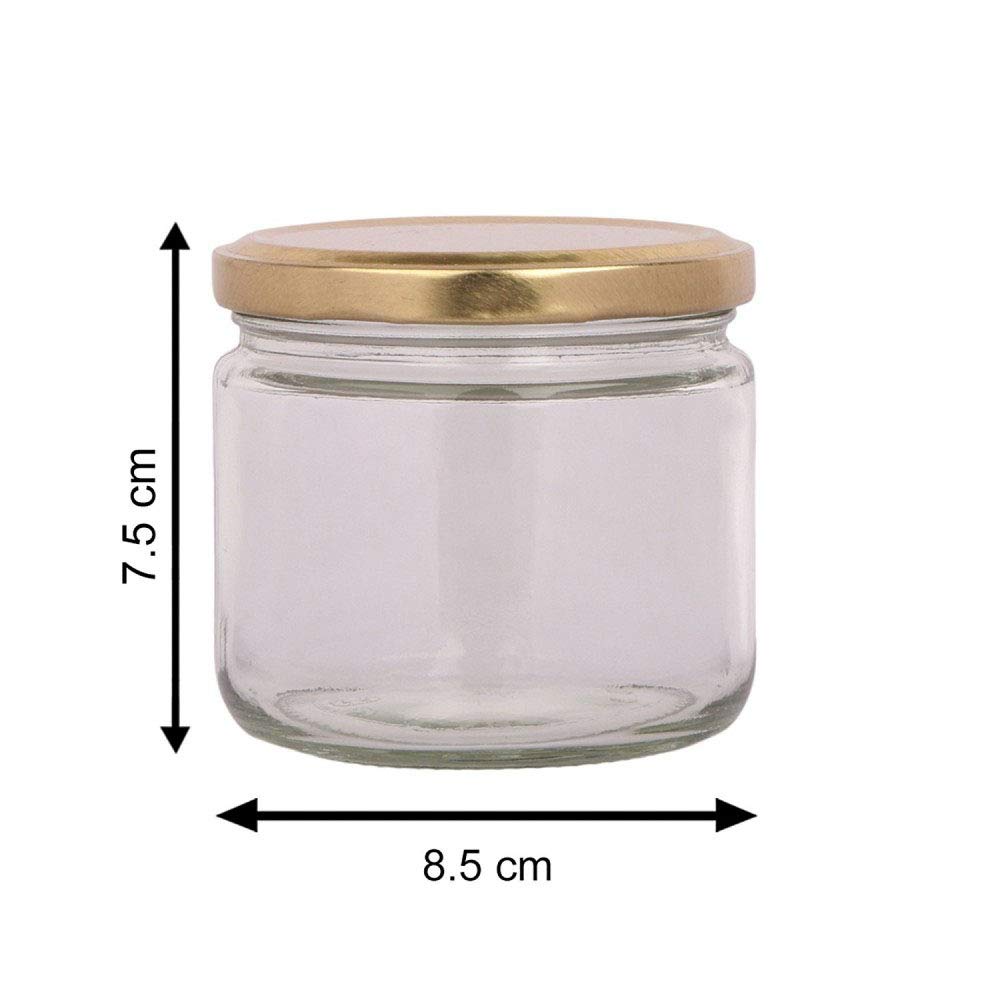 300ml Round Glass Jar with 82mm Lug cap