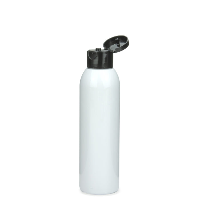 100ml Pet Round Milky White Bottle with Black Fliptop Cap